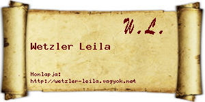 Wetzler Leila névjegykártya